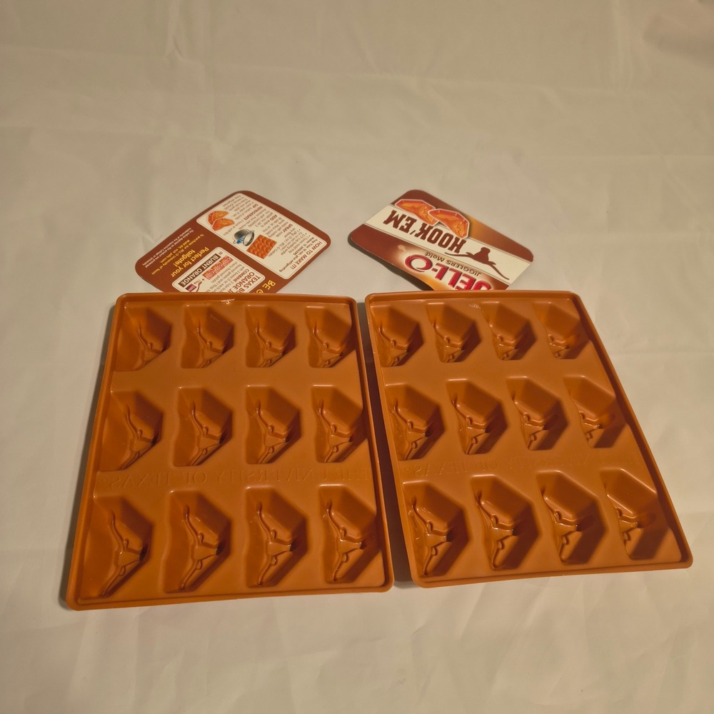 Set of 2 Jell-O Jigglers‎ Molds University of Texas Longhorns Hook Em